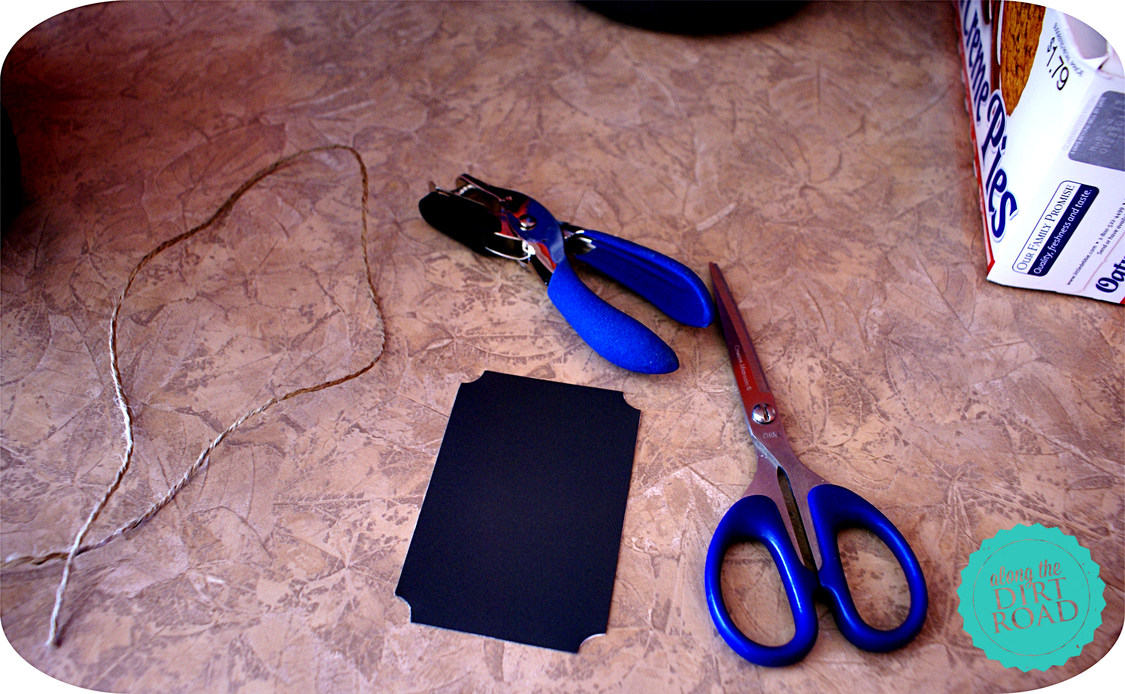 Then....you go down to your craft room and get your scapbooking scissors.  They give you the cleanest edge.